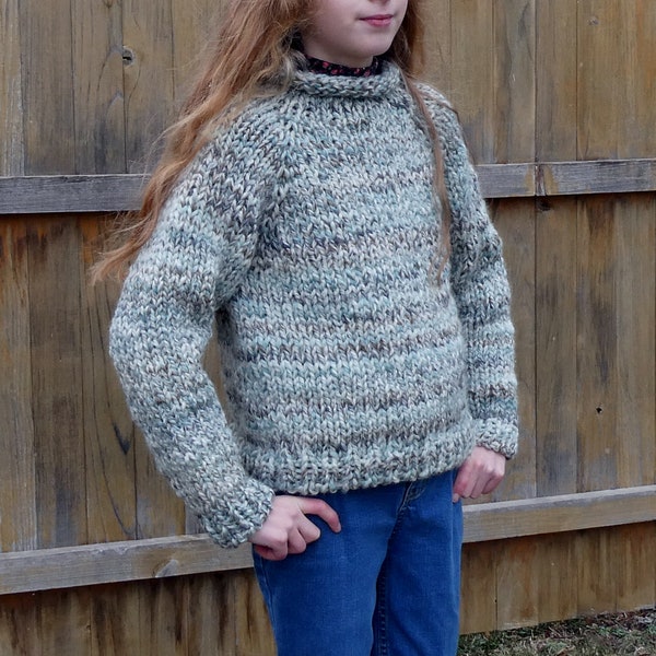 KNITTING PATTERN Margaret Mock Turtleneck Sweater, Classic Sweater Knitting Pattern, Knit Pullover Jumper, Raglan Pullover Sweater Pattern