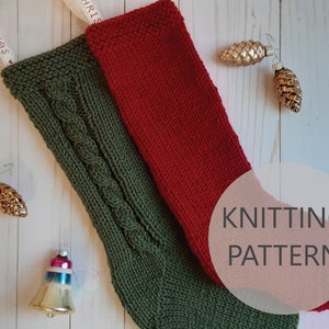 Traditional & Vintage Cable Knit Christmas Stocking Pattern
