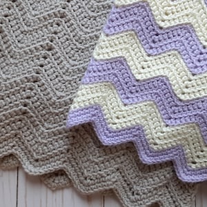 Crochet Baby Blanket Pattern Pdf - Chevron