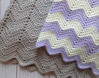 Crochet Baby Blanket Pattern Pdf - Chevron