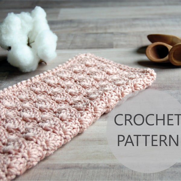 Shell Cloth Crochet Dishcloth / Washcloth Pattern | Vintage | Farmhouse | Boho | Cottage