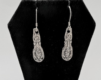 Reed & Barton, Francis I, Sterling Salt Spoon Silverware Earrings, from 1907