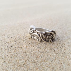 Delicate Sterling Silverware Demitasse Spoon Ring, Unknown