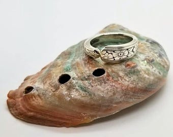 Towle Silver Co., Old Brocade, Sterling Silverware, Floral Slim Stem Ring, from 1932
