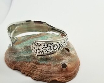 Towle Silver Co., Old Brocade, Sterling Silverware, Floral Butter Knife, Cuff Bracelet, from 1932
