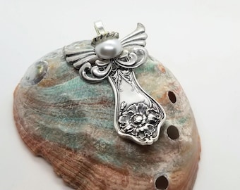 Rogers & Co., Poppy, Silver-Plated Silverware Angel Pendant, from 1914