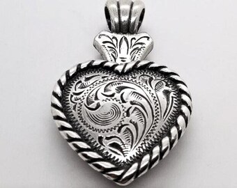 Heart Concho Pendant, Western Love