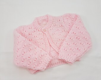 baby pink bolero cardigan