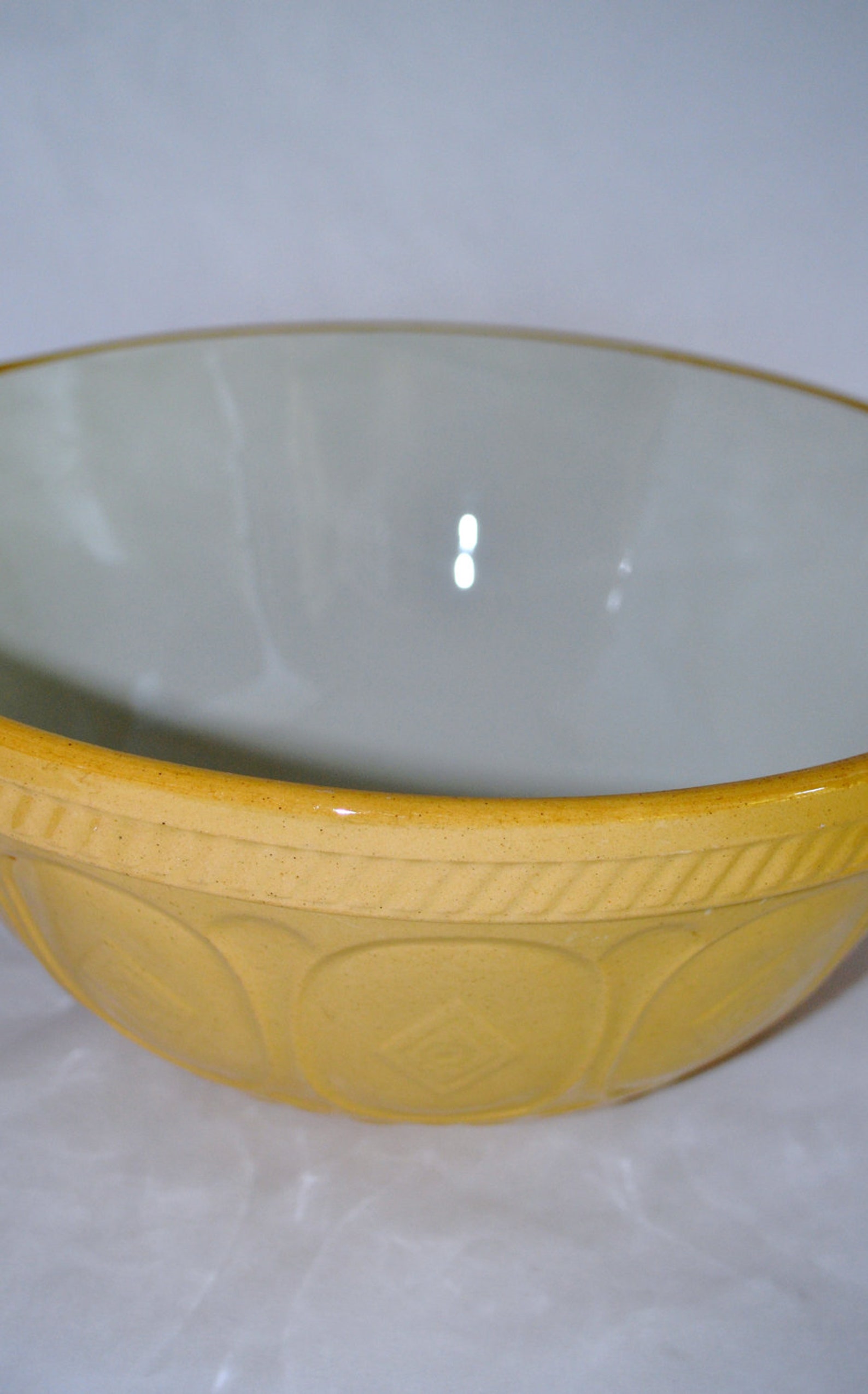 Large Classic Yellow English Mixing Bowl Etsy