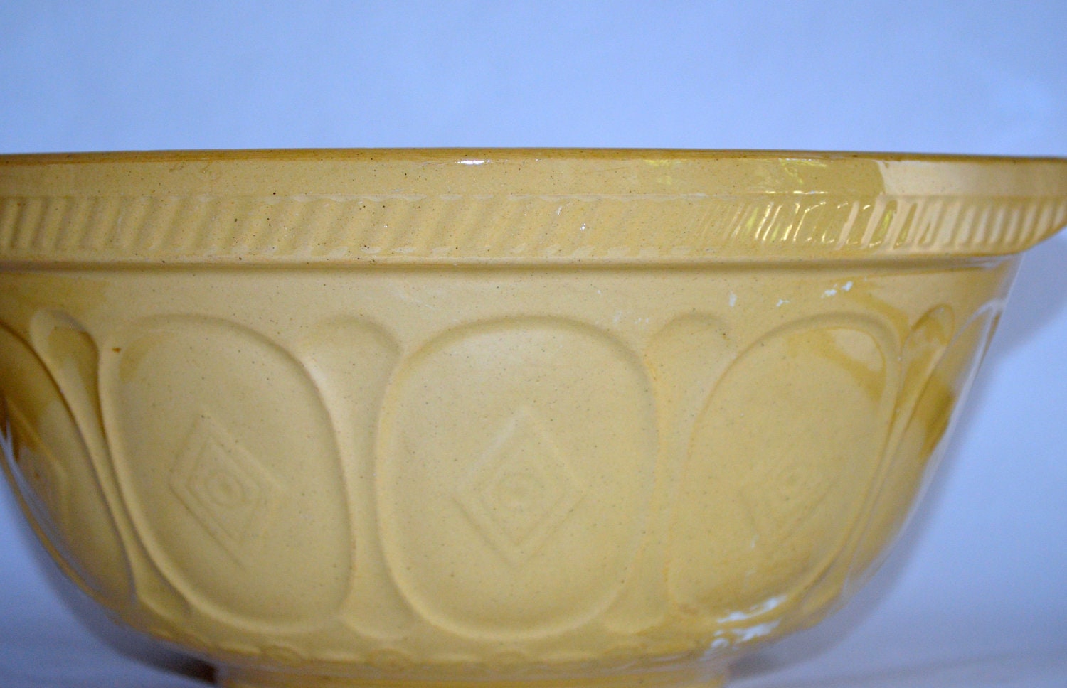 Large Classic Yellow English Mixing Bowl Etsy