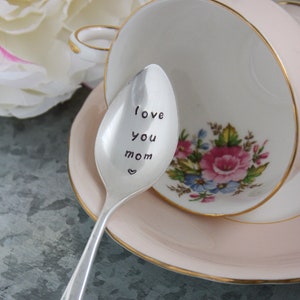 Love You Mom Stamped Spoon, Mother's Day, Gift for Mom, Mothers Day Gift, Gift Women, Mum Gift, Love You Nana, Love You Grandma image 2