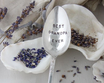 Best Grandpa Ever, Stamped Spoon, Grandpa Gift, Grandfather Gift, Grandparent Gift, Father's Day Gift, Grandfather Gift,