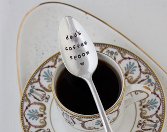 Dad's Coffee Spoon Stamped Spoon, Gift for Dad, Fathers Day Gift, Daddy's Coffee, Opa's Coffee, Gifts For Men, Personalized Coffee Spoon