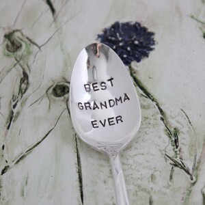 Best Grandma Ever Stamped Spoon, Grandma Gift, Grandmother Gift, Grandparent Gift, Mother's Day Gift, Sustainable, Gift Under 25, image 5