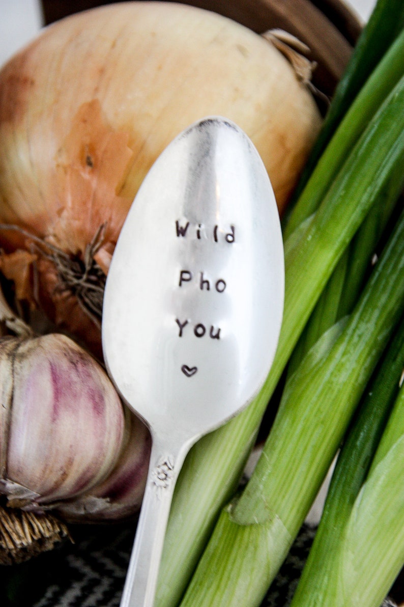 Wild Pho You Stamped Spoon Gift Under 25 Pho Spoon Pho Sho Etsy