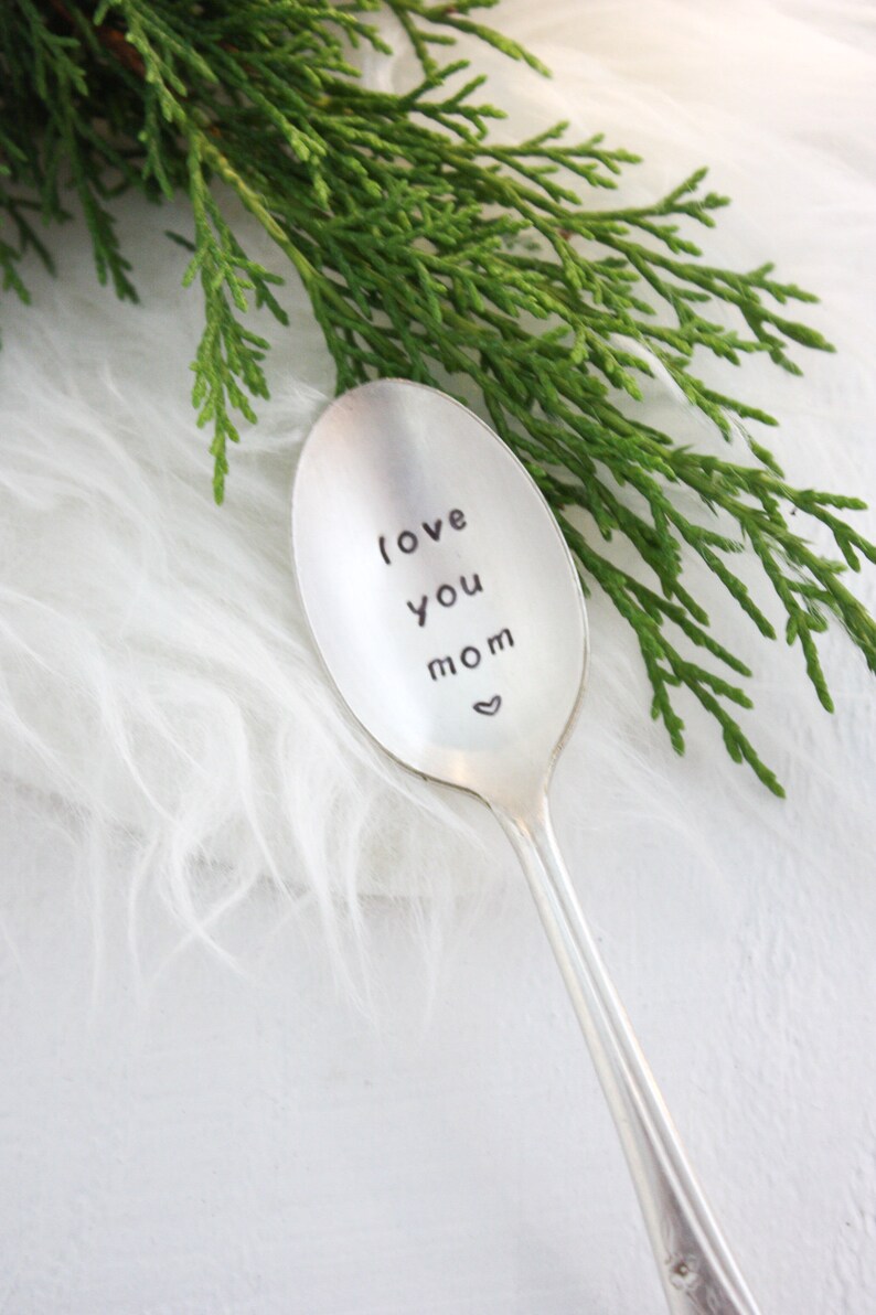 Love You Mom Stamped Spoon, Mother's Day, Gift for Mom, Mothers Day Gift, Gift Women, Mum Gift, Love You Nana, Love You Grandma image 4