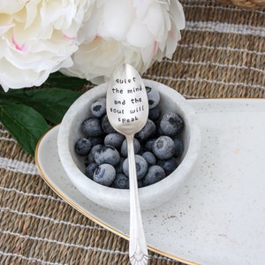 Quiet The Mind And The Soul Will Speak Stamped Spoon, Unique Gift, Inspirational Gift, Motivational Gift, Meditation Gift, Wellness Gift image 8