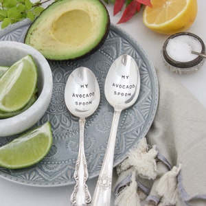 My Avocado Spoon Stamped Spoon, Avocado Lover, Clean Eating, Avocado Toast, Hostess Gift, Vegan, Teacher Gifts, Sustainable Gifts, image 7