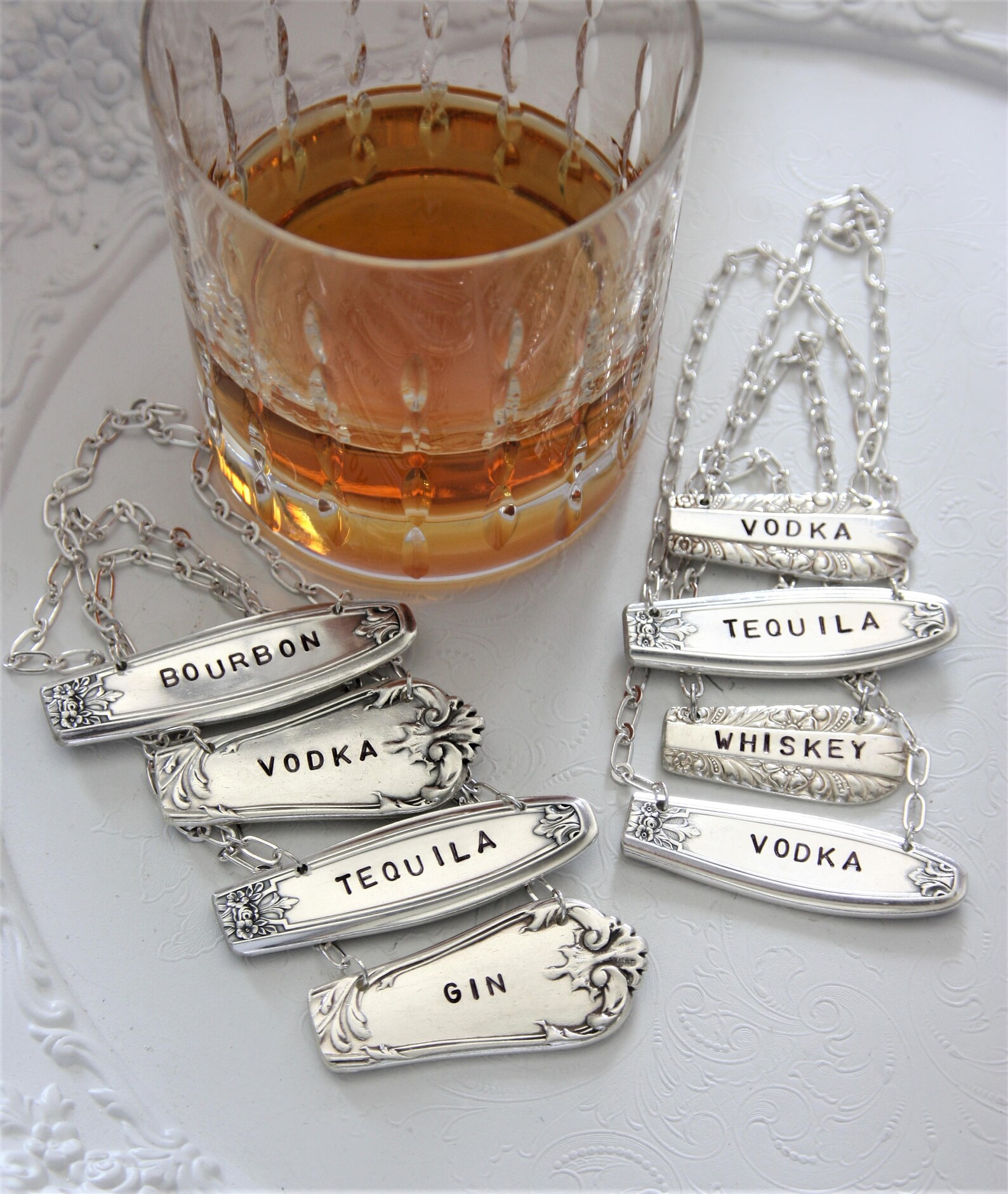 Decanter Tags Decanter Label Bar Cart Barware Liquor Tag Etsy