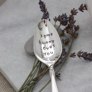 Some Bunny Loves You Stamped Spoon, Easter Spoon, Easter Basket Stuffer, Valentines Day Gift, Easter Decor, Bunny Gifts, Kids Easter Gift image 7