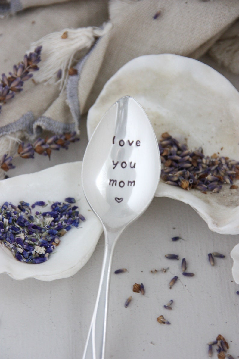 Love You Mom Stamped Spoon, Mother's Day, Gift for Mom, Mothers Day Gift, Gift Women, Mum Gift, Love You Nana, Love You Grandma image 3