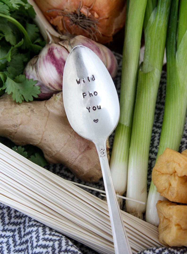 Wild Pho You Stamped Spoon Gift Under 25 Pho Spoon Pho Sho Etsy