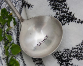 Saucy Hand Stamped Ladle, Hostess Gift, Foodie Gift, Thanksgiving Table Decor
