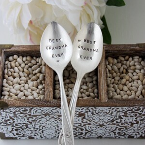 Best Grandma Ever Stamped Spoon, Grandma Gift, Grandmother Gift, Grandparent Gift, Mother's Day Gift, Sustainable, Gift Under 25, image 3