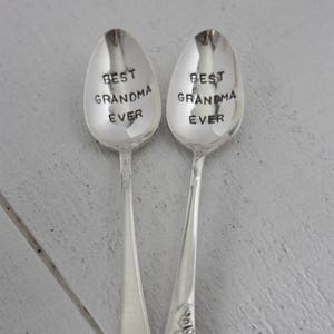 Best Grandma Ever Stamped Spoon, Grandma Gift, Grandmother Gift, Grandparent Gift, Mother's Day Gift, Sustainable, Gift Under 25, image 8