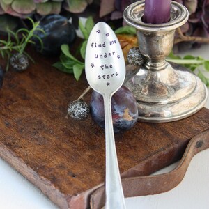 Find Me Under The Stars Hand-Stamped Vintage Silver-Plated Spoon, Celestial Gifts, Gift for Her, Stocking Stuffer, Celestial Decor, image 7