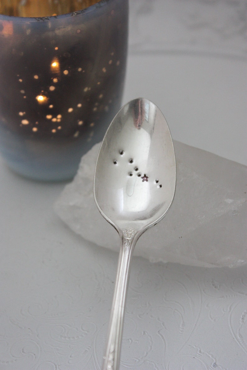 Taurus Zodiac Sign Constellation Spoon, Zodiac Gift, Astrology Gift, Celestial Gift, Birthday Gift, Stocking Stuffer image 2