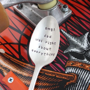 Omg Dad Was Right About Everything Spoon, Father's Day Gift, Gift for Dad, Funny Father's Day, Dad Jokes, Dad Gift image 2