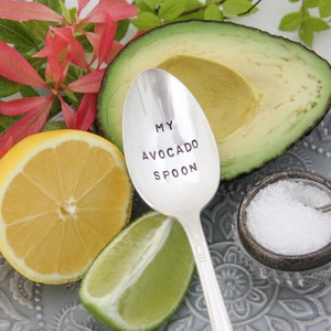 My Avocado Spoon Stamped Spoon, Avocado Lover, Clean Eating, Avocado Toast, Hostess Gift, Vegan, Teacher Gifts, Sustainable Gifts, image 5