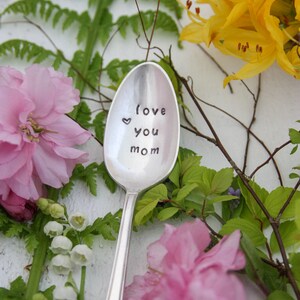 Love You Mom Stamped Spoon, Mother's Day, Gift for Mom, Mothers Day Gift, Gift Women, Mum Gift, Love You Nana, Love You Grandma image 6