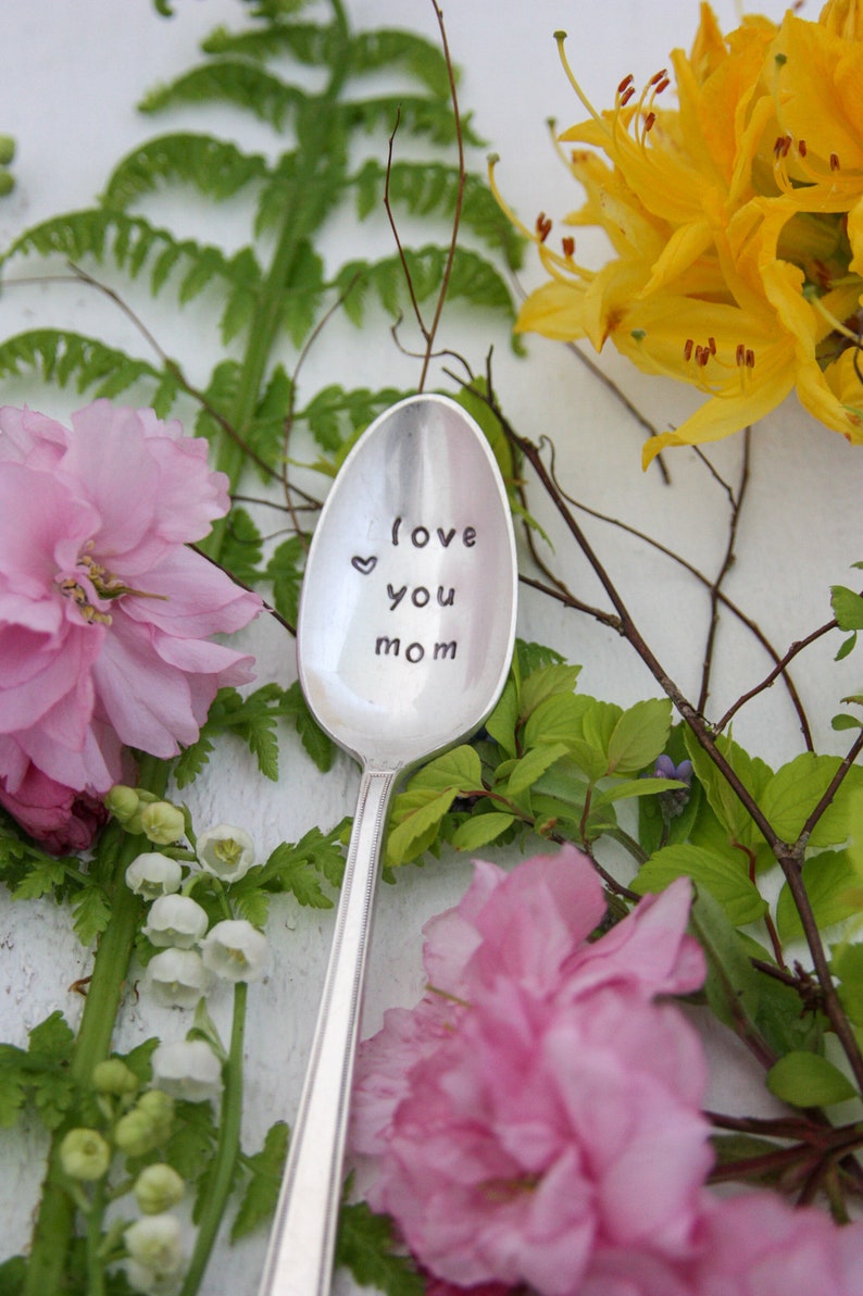 Love You Mom Stamped Spoon, Mother's Day, Gift for Mom, Mothers Day Gift, Gift Women, Mum Gift, Love You Nana, Love You Grandma image 6
