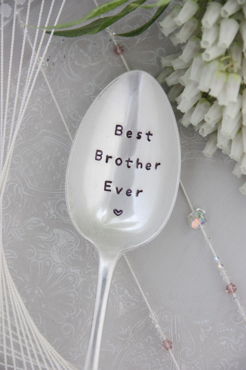 Best Brother Ever Stamped Spoon, Gift for Brother, Gift for Him, Birthday Gift For Brother image 5