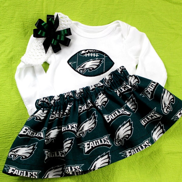 Philadelphia Eagles 3pc Girls Bodysuit set