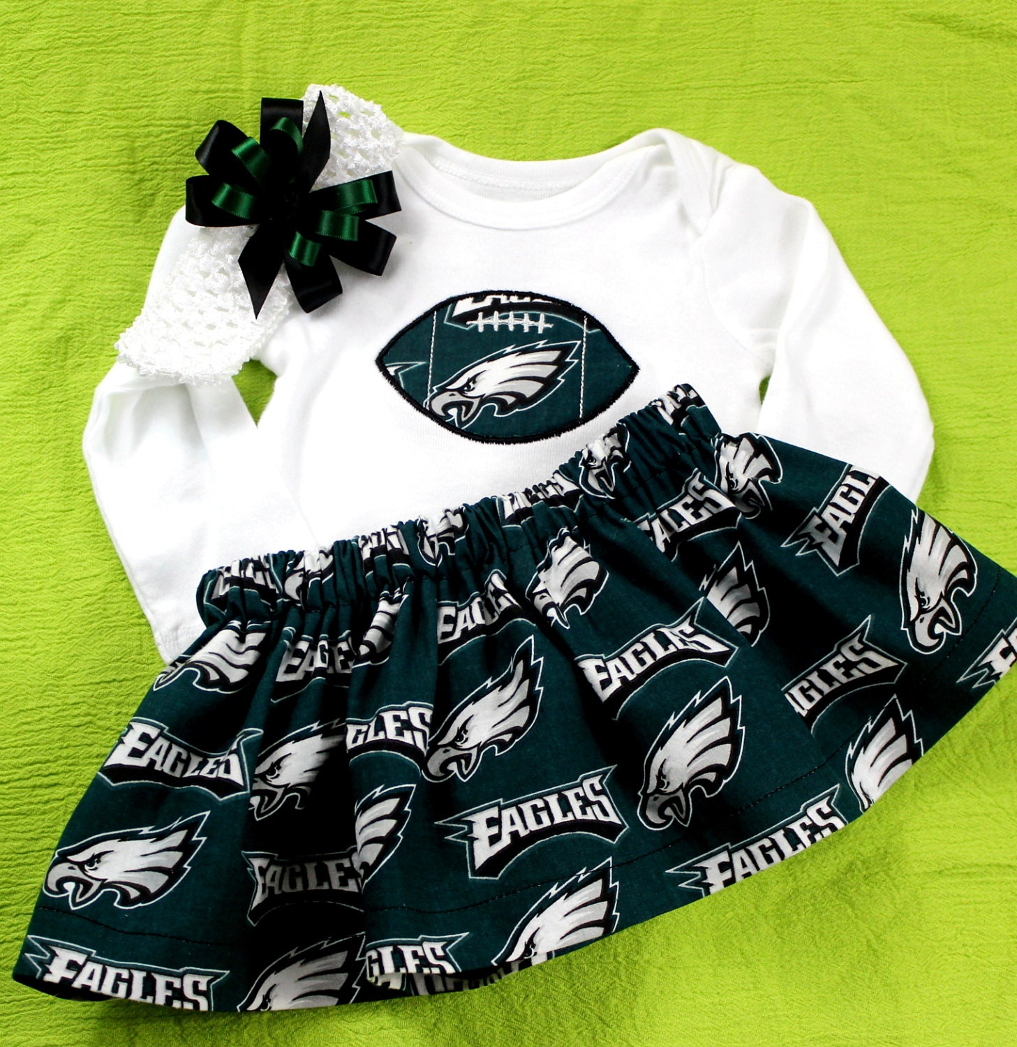 Philadelphia Eagles 3pc Girls Bodysuit Set 