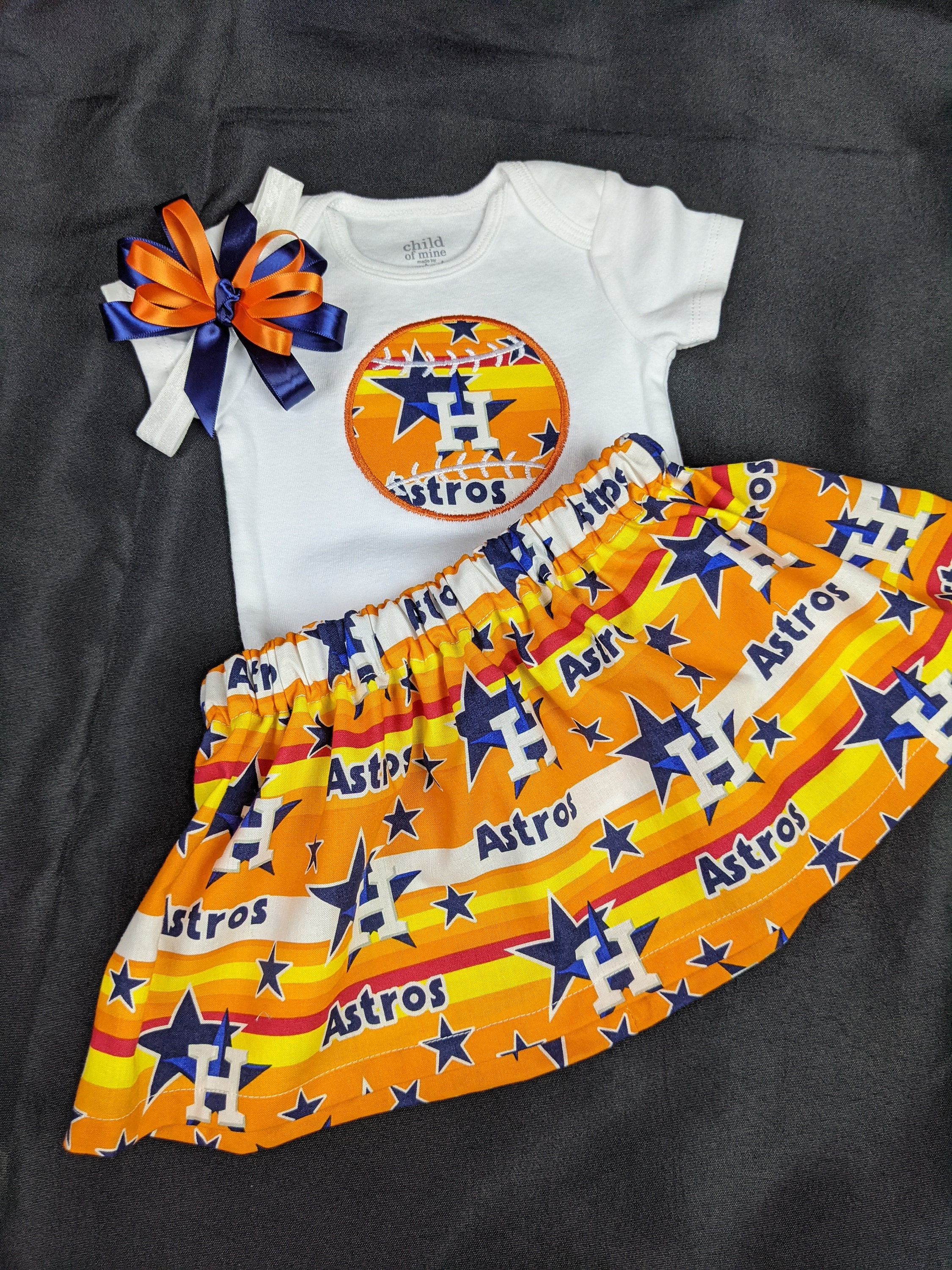 Houston Fan Dress (orange) - Girls