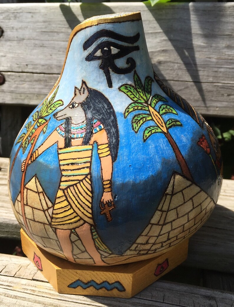 Egyptian Gourd Vase Etsy