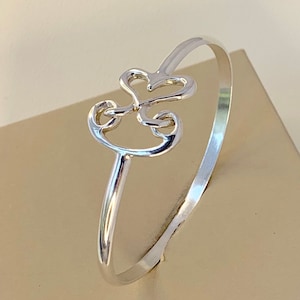 Sweetheart Hook Style Solid .925 Sterling Silver Bracelet Made in a Variety of Sizes Around