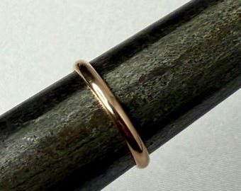 14K Rose Gold-Filled 2mm Band Offered In Quarter Sizes 1-20