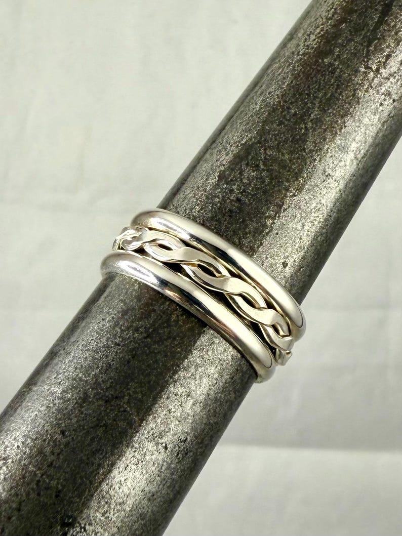 Stackable Solid Sterling Silver Rings Set of 3 Sizes 1-20 image 1