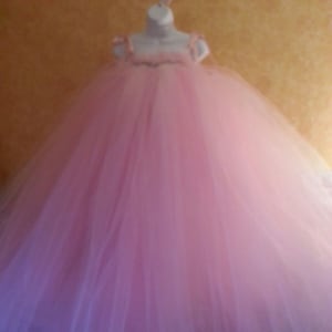 Pink Cloud Goddess Boho Babydoll Tulle Tutu Empire Waist Sequin Crystal Bridal Wedding Ballgown Belly Dance Party image 1