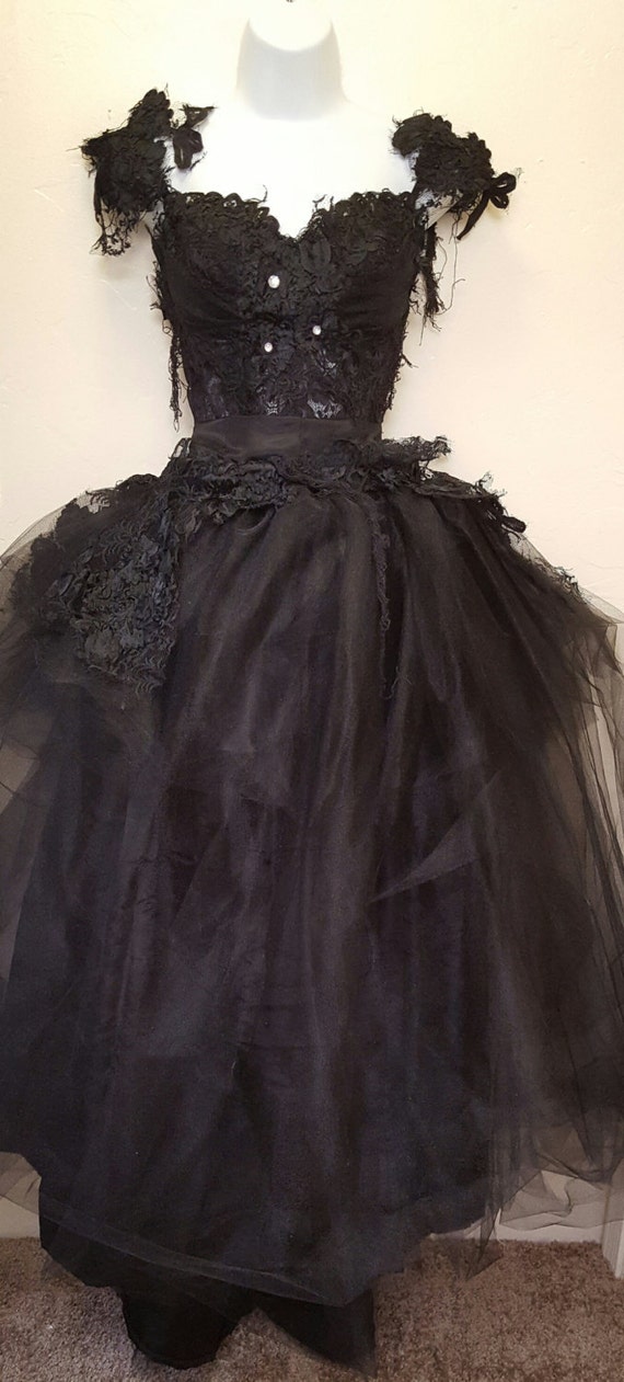 Bella Black Swan Goth Victorian Inspired Lace Corset Taffeta Tulle Wedding  Bridal Ball Gown Party Costume - Etsy