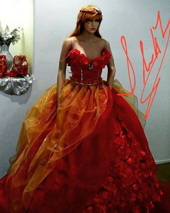 rose gold and red wedding dress Rose Gold Wedding Dress Princess Sequins Ball Gown Off Shoulder
