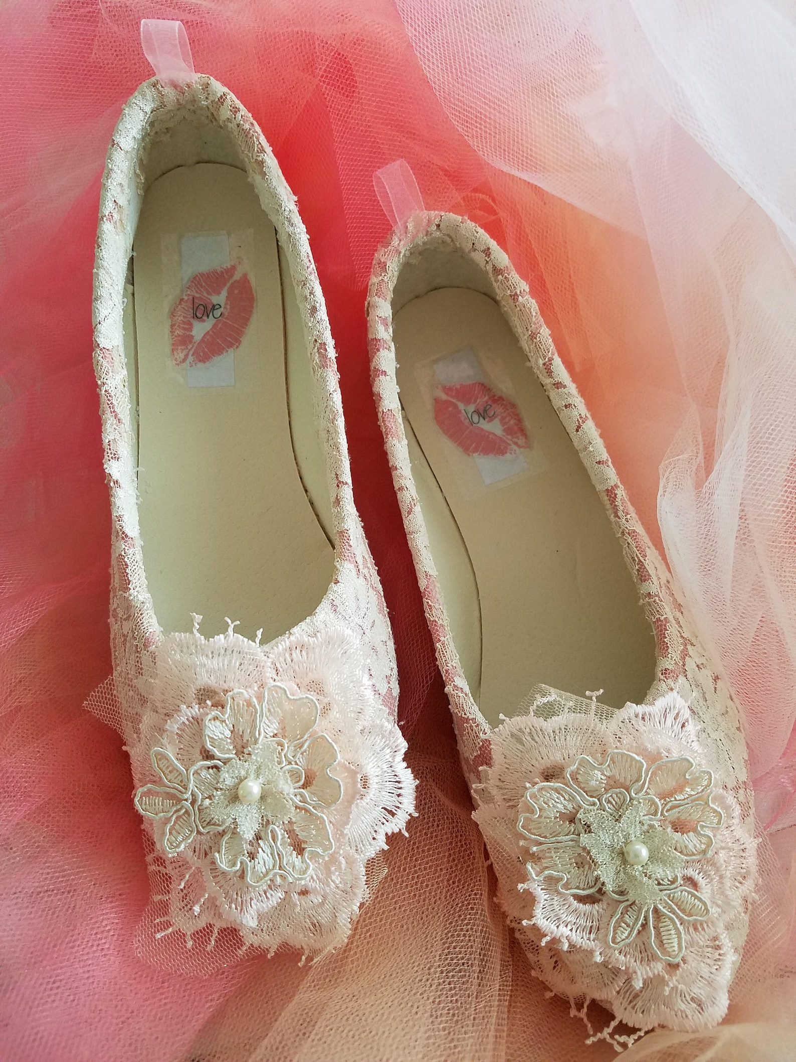 romantic custom designed 3d lace and removable satin ankle-strap bridal wedding ballet flats shoes party club quinceanera prom romantic custom designed 3d lace and removable satin ankle-strap bridal wedding ballet flats shoes party club quinceanera prom