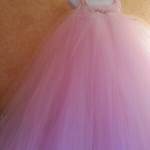 Pink Cloud Goddess Boho Babydoll Tulle Tutu Empire Waist Sequin Crystal Bridal Wedding Ballgown Belly Dance Party image 3