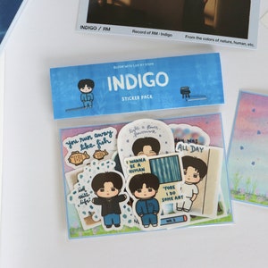 Pacote de adesivos Indigo Namjoon | Bangtan, Jooncore, Namjooning RKIVE, Wild Flower, All Day