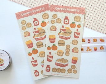 SG Nuggets Glitter Deco Sticker Sheet | MYG Cute KPOP Character Fanart Deco Stickers for Polcos, Planners, Journaling, and Crafts